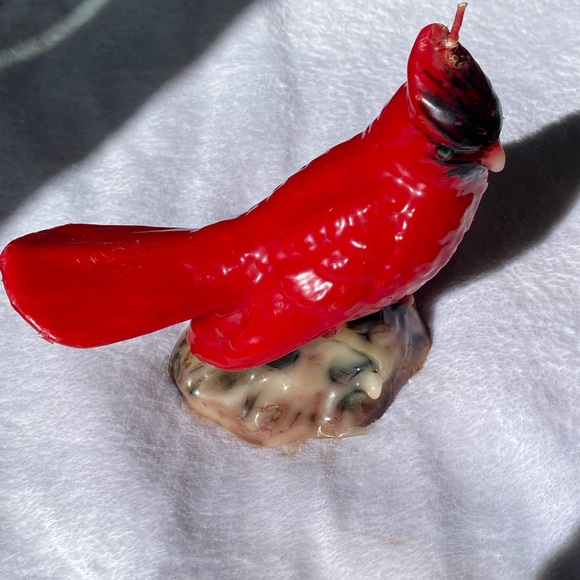 Vintage Red Cardinal Bird Candle - Picture 1 of 12